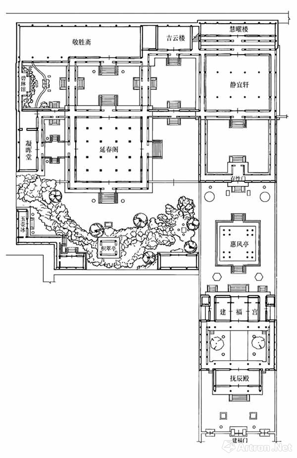 建福宫花园平面图