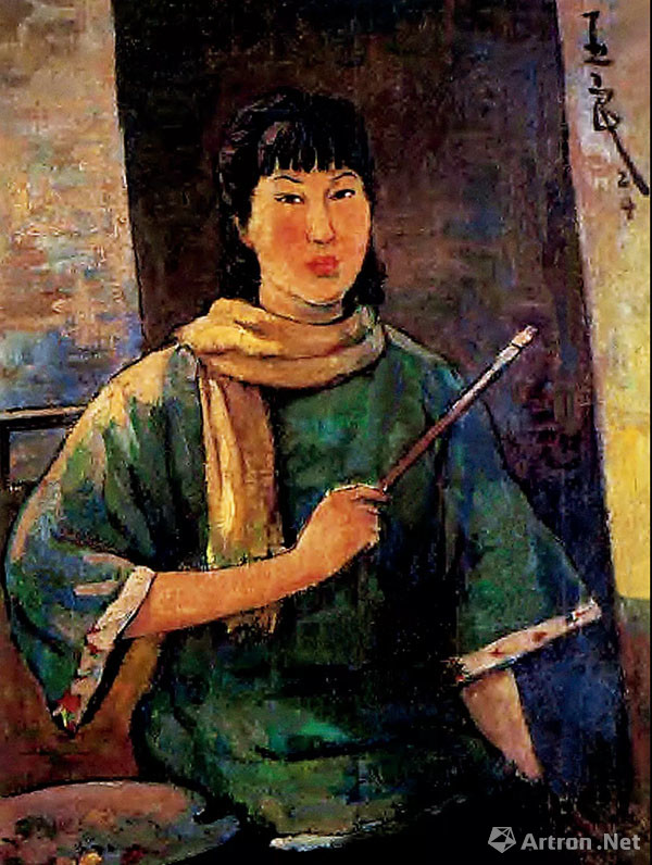 潘玉良对描绘自我情有独钟,她也许是民国女画家中自画像最多的一位.