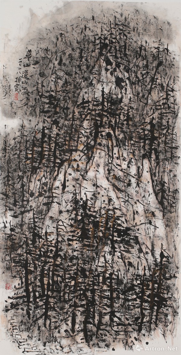 崔振宽   华山道中之四   138cm×70.3cm   2018