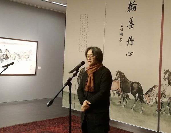 北京画院副院长,美术馆馆长吴洪亮先生在展览开幕式上致辞