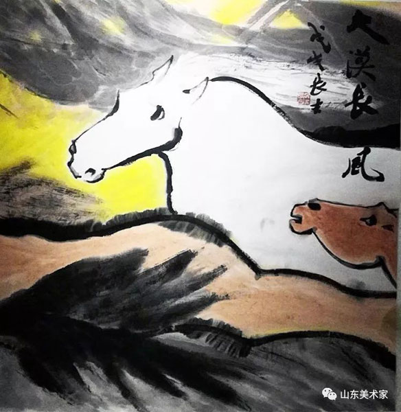 詹长吉《万马奔腾,2018年