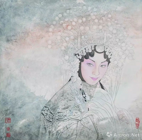 王志纯/谭晓世 贵妃像 68×68cm