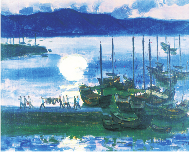 2–3–21徐君萱《渔光曲》73×92cm1986年