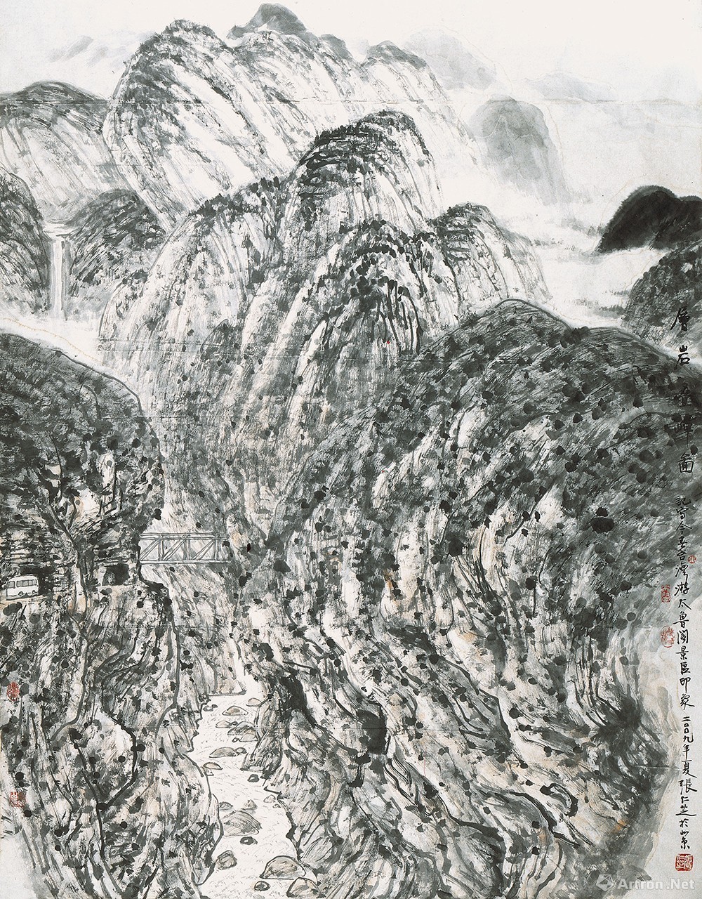 张仁芝《层峦叠嶂图》中国画  2009年