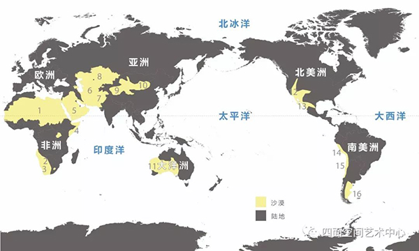 世界沙漠分布图