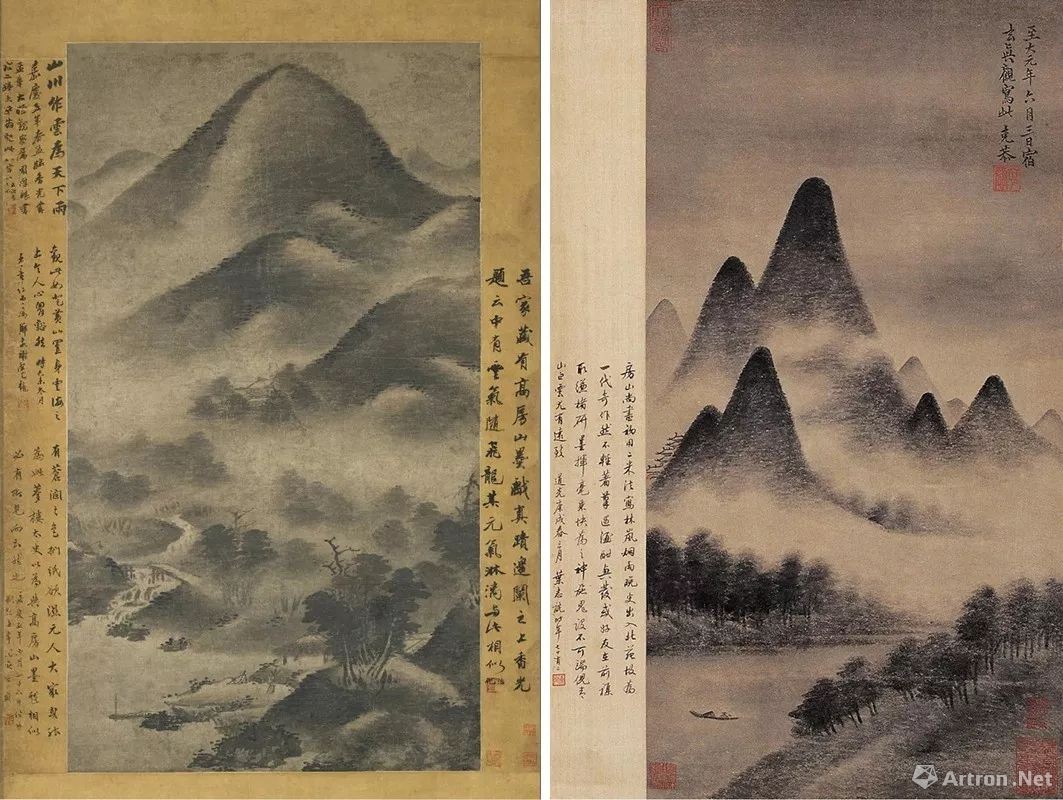 元高克恭《米家山水,美国明尼阿波利斯艺术馆藏《山水(1308年)