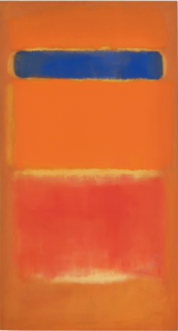 马克·罗斯科《红上蓝》油彩画布 162.6x 88.9cm 1953年作