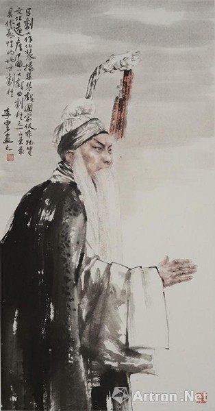 李云《吕剧人物》(国画)