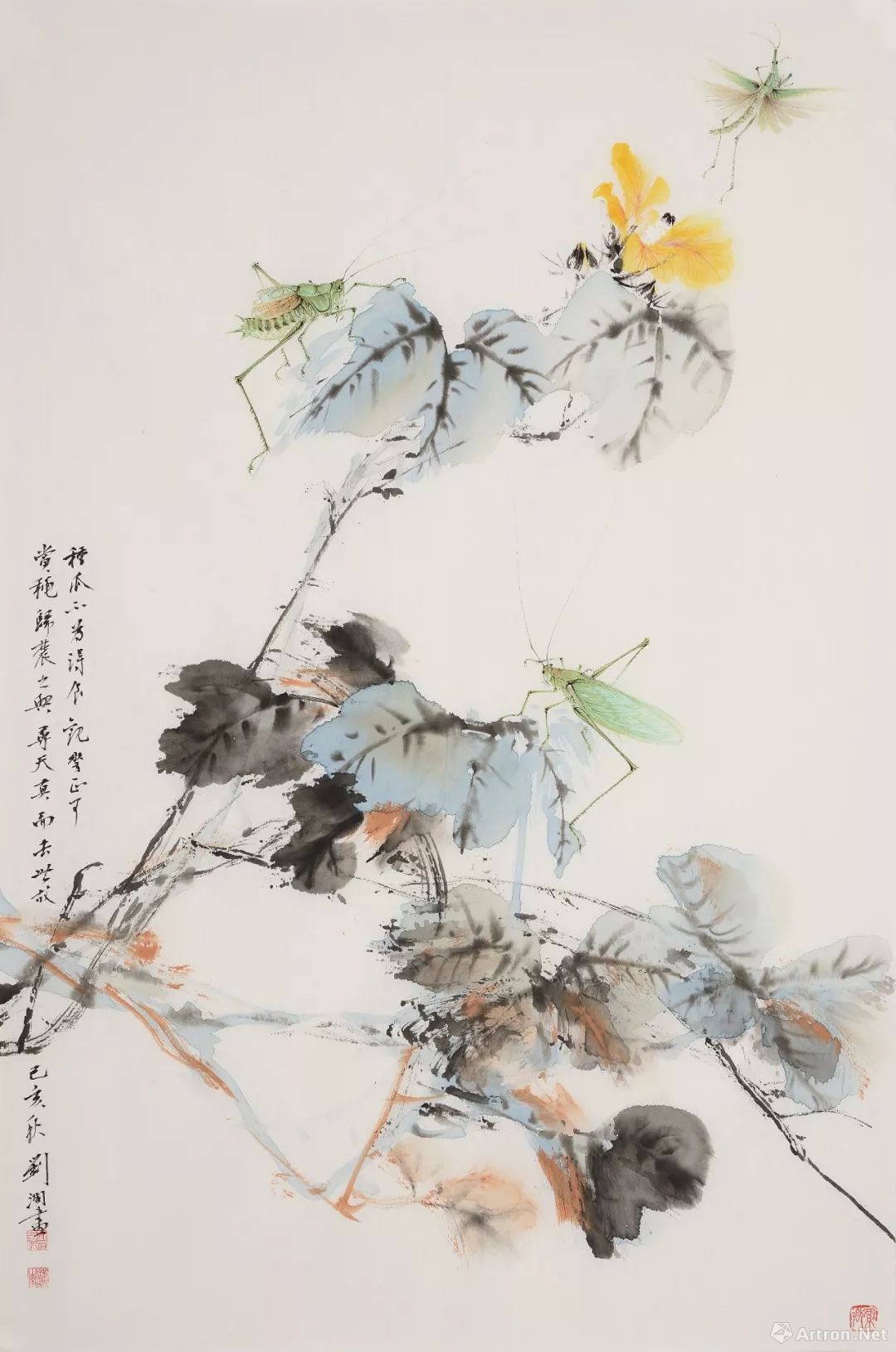 【雅昌快讯】80后青年画家刘阔花鸟画京沪双城展上海站启幕_展览现场