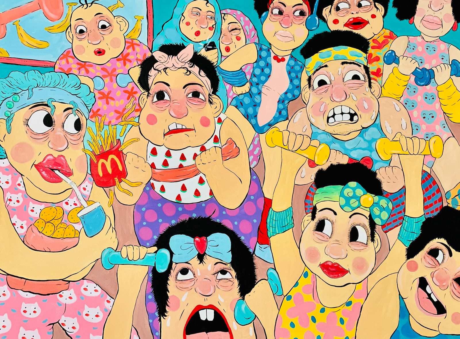 杜秋锐 aerobics no more 150x200cm