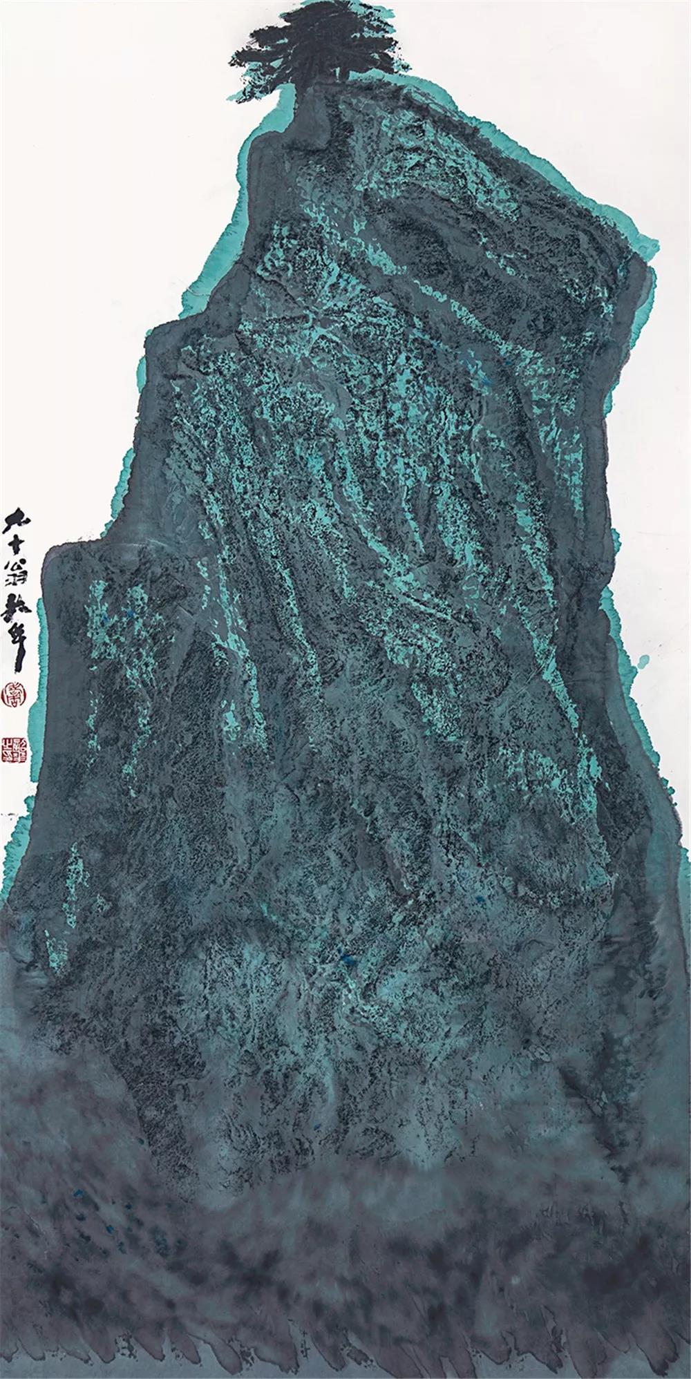 周韶华 《大巴山脊》 137.5cm×69cm 中国画 2019年作