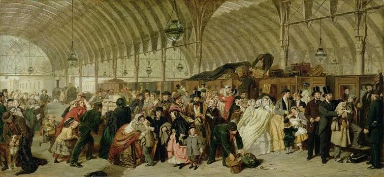 威廉鲍威尔弗里斯(william powell frith)的《火车站(the railway