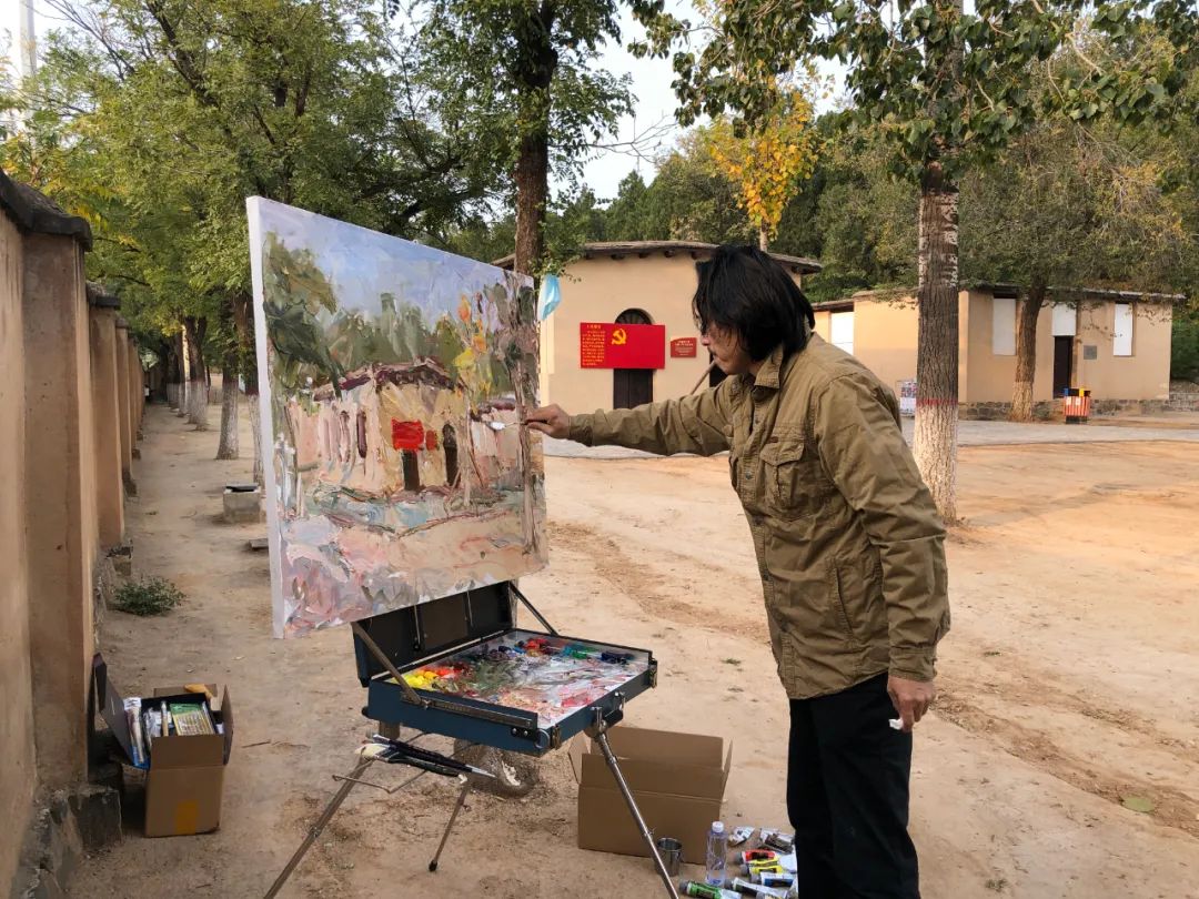 ——孙景波,马刚率国家主题性美术创作研究中心赴西柏坡学习考察纪实