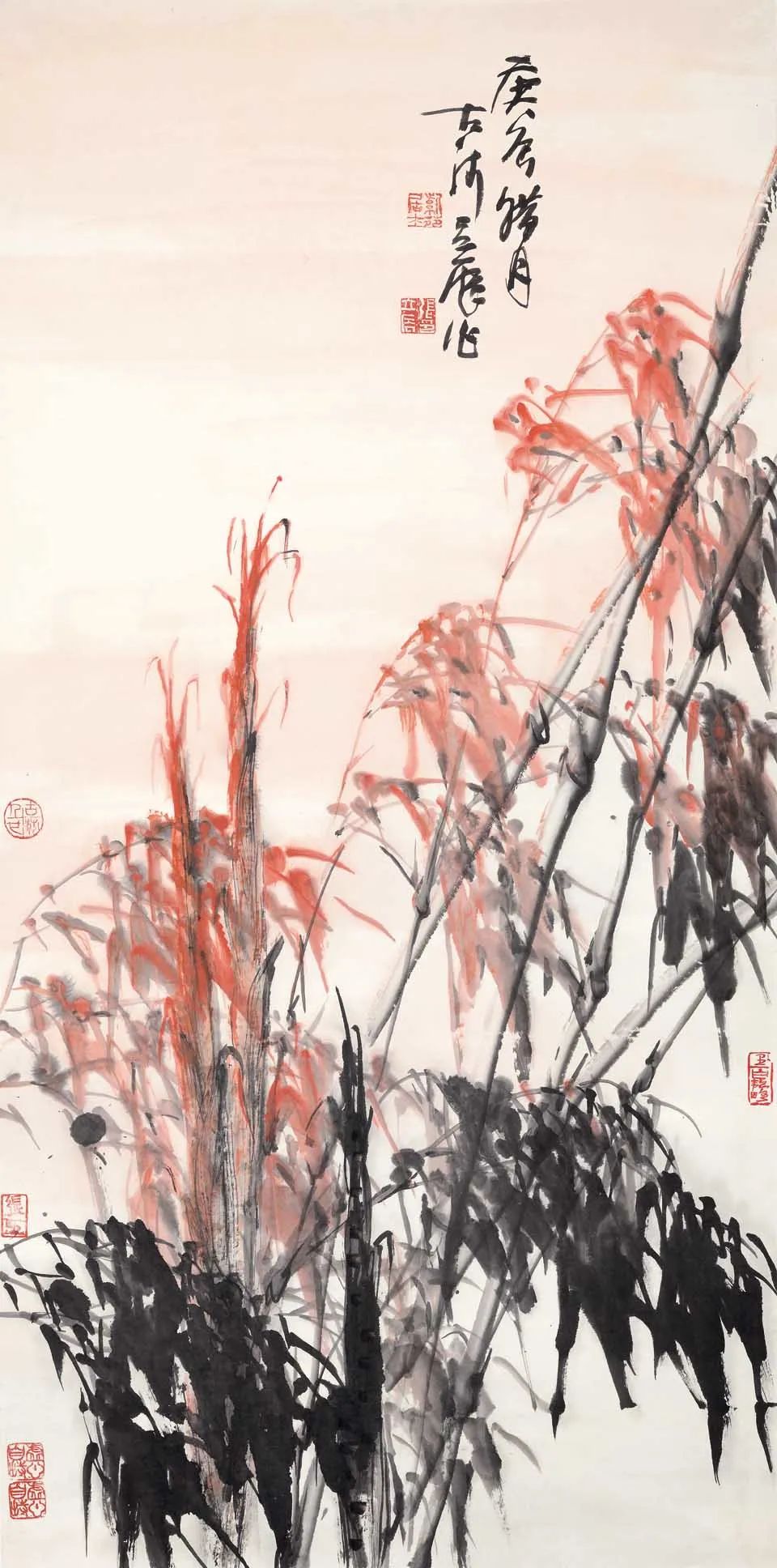 张立辰 竹 138×69cm