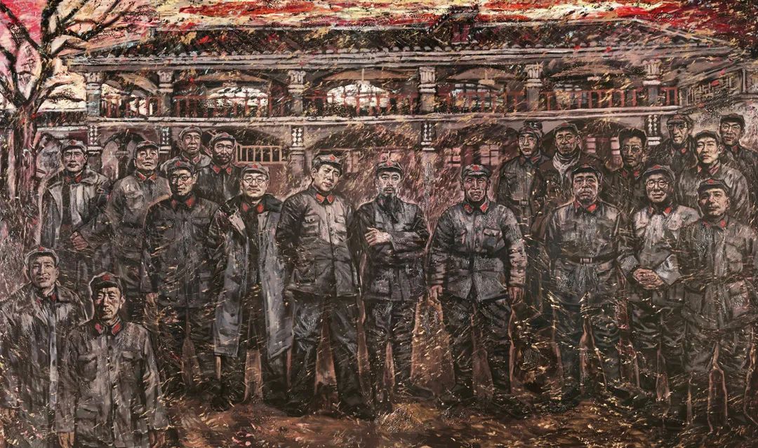 崔晓晓《遵义会议》布面油画 240×400cm