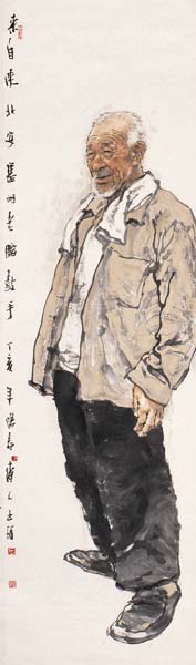 王珂 2006年作 陕北人  182×52cm