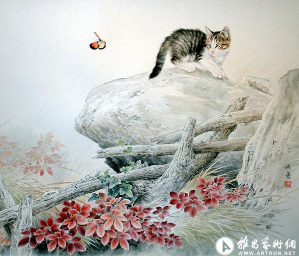 来自心灵的感悟对话猫咪邢诚爱工笔画展夜61闲游林斯玲水彩画展