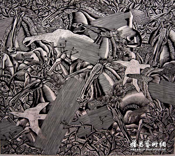 康宁《镜子》 版画 74.5x86.5cm 1995