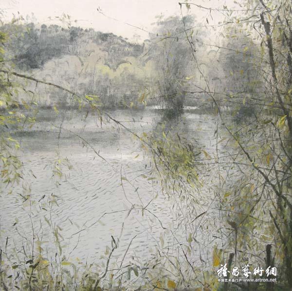 张冬峰《湖光》 油画 110×110cm 2007年