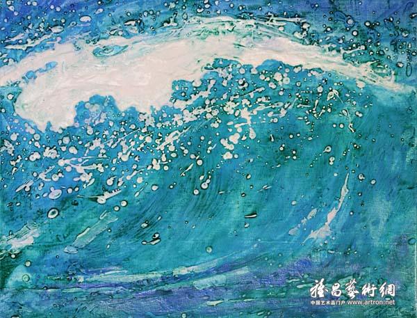 李耀林《海浪》 油画