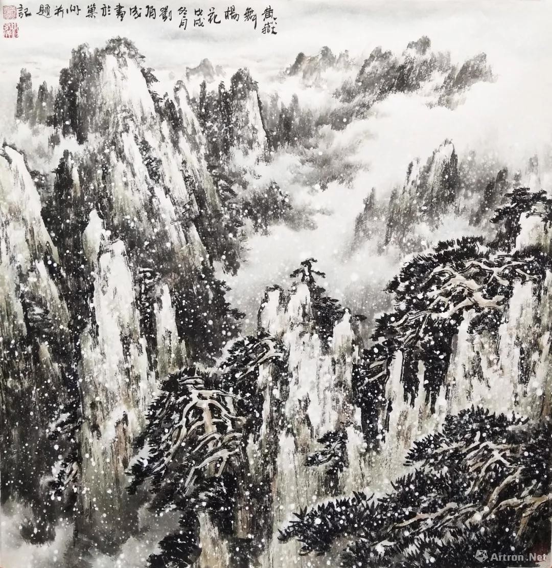 刘有成 黄岳舞杨花 69cmx69cm