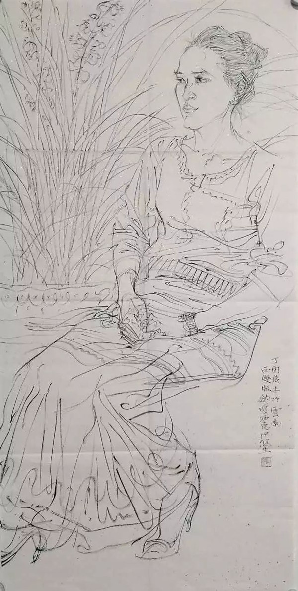 动态任惠中艺术工作室系列报道412018年任惠中西双版纳水墨人物写生