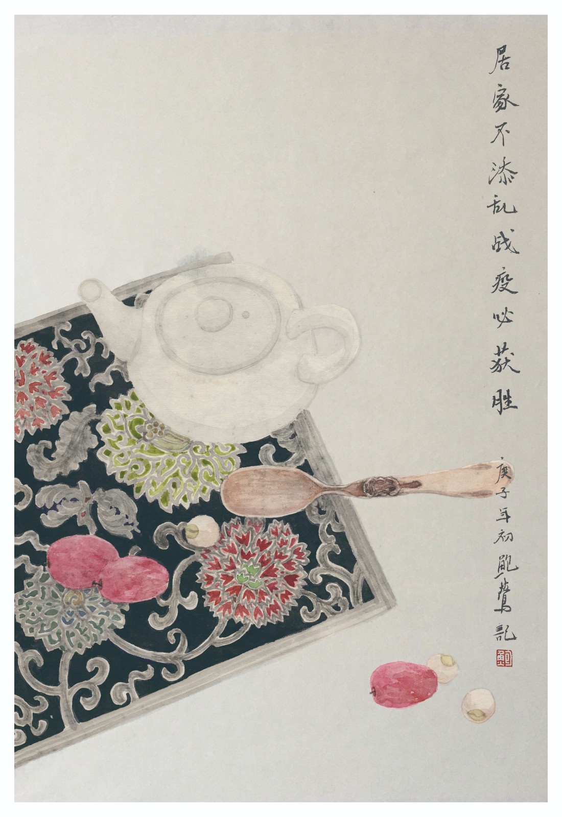 顾勤 坚持 版画叶蓓蓓《最美的面庞 粉画姚茛《武汉