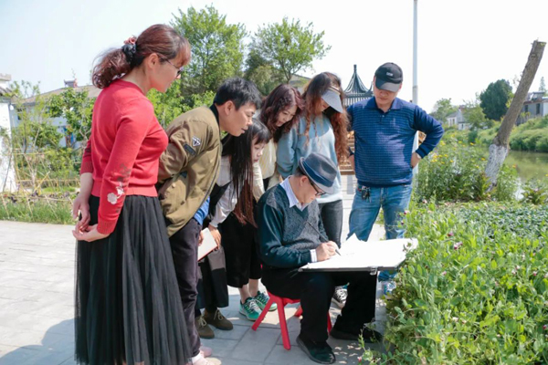 榮寶齋畫院泰州教學中心溱潼湖南村寫生