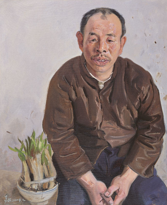 忻东旺 《笨嘴》80cmx65cm　2004年　布面油画