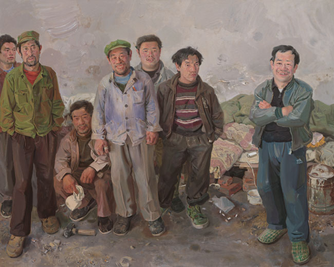 忻东旺《装修》 250x200cm  2004—2005年 布面油画