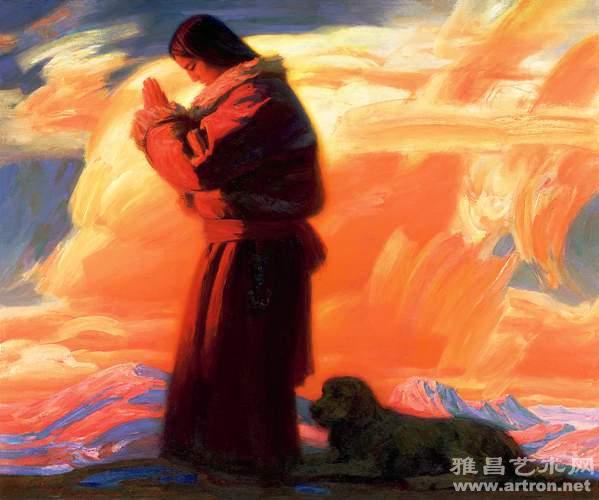 詹建俊《升腾的云》150×180cm　1994年　布画油画