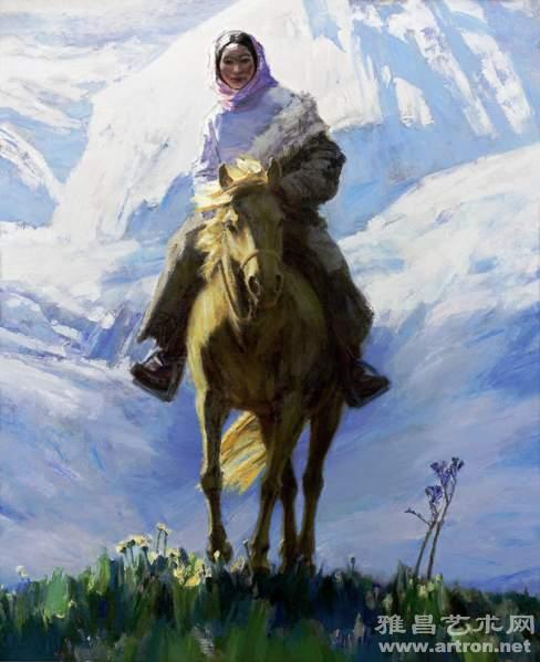 詹建俊《雪域高原》180×150cm　2006年　布画油画