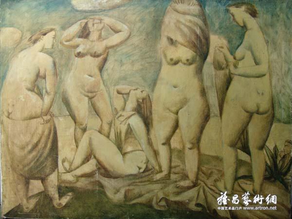 陈顺安《牛郎探织女》 布面油画 129×105cm 1986年