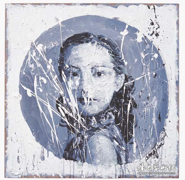 龚剑《美女》 布面丙烯 60×60cm 2007年