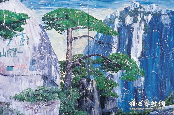 龚剑《风景—树》 布面丙烯 220×330cm 2007年