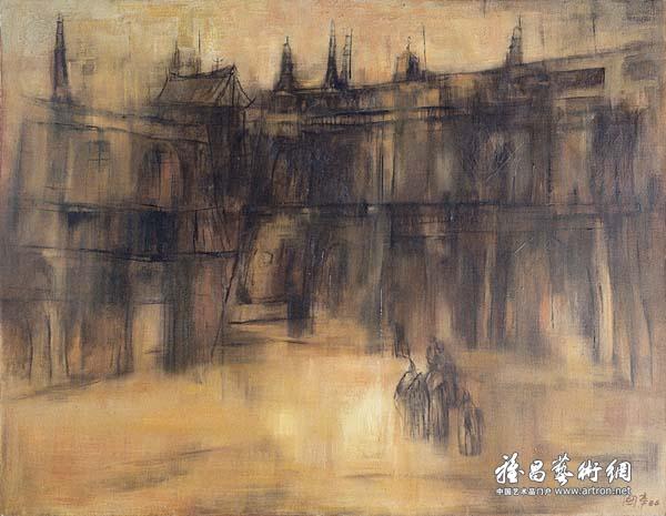 杨国辛《钟》 布面油画 80×100cm 1986年