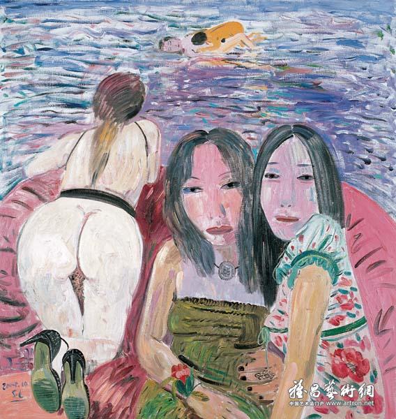 申玲《看海》 油画 180×170cm 2005年