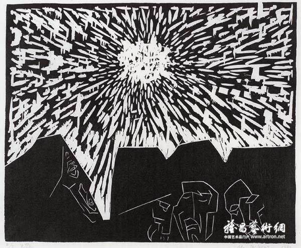 马德生《无题》 版画 43x45.5cm 1980