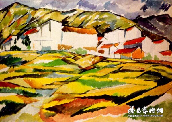 艾未未《风景之一》 水彩 40x60cm 1979