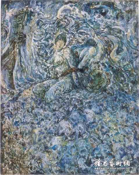 尹光中《长城》 布面油画 178.5x140.5cm 1983