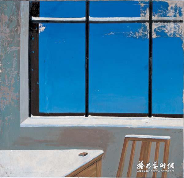 赵刚《窗户》 布面油画 123x118cm 1981